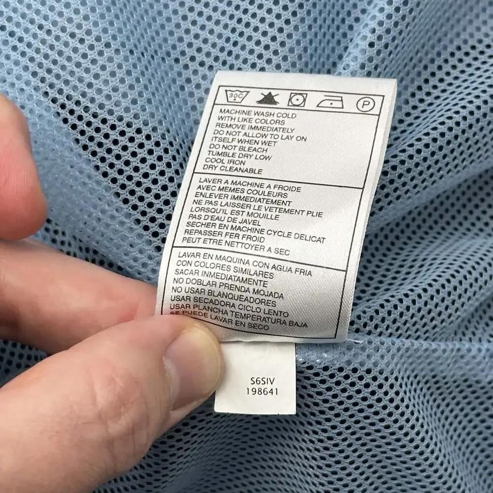 Vintage Y2K Gray Tag Nike Size XXL Blue Mesh Lined Zip Track Jacket Windbreaker